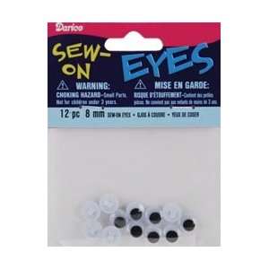   Eyes Black 8mm 12/Pkg MES 8; 12 Items/Order Arts, Crafts & Sewing
