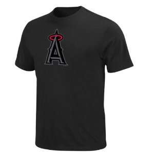  Los Angeles Angels of Anaheim Majestic Black on Black T 