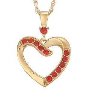  Austrian Crystal Birthstone Heart Pendant: Jewelry