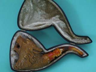RED BROWN GRIZZLY BEAR Tobacco Smoking Meerschaum Pipes  
