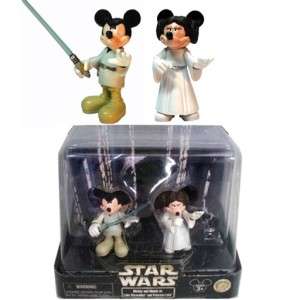 DISNEY Star Wars Tours Mickey Luke Jedi Minnie Leia Set  