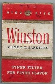 VINTAGE WINSTON CIGARETTES MATCHBOX MADE IN SWEDEN  