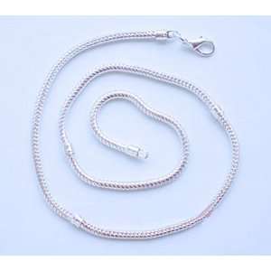  16 NECKLACE Silver Lobster Clasp fits European Beads 