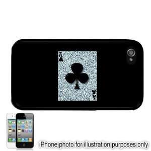   Clubs Card Poker Apple iPhone 4 4S Case Cover Black 