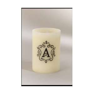 Monogram LED BlowOut Wax Candle with Lightbulb Wick 
