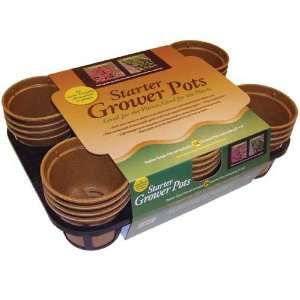  Large EcoLogic Grower Pots with Shuttle Tray, 24 Pack 
