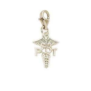   Physical Therapist Charm with Lobster Clasp, 10K Yellow Gold Jewelry