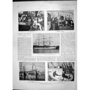  1904 NAVY CADETS GERMAN TRAINING SHIP HERZOGIN CECILE 