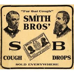 1910 Ad Smith Bros. Medicinal Cough Drops Throat Colds   Original 