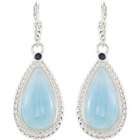 sapphire earrings 925 sterling silver aquamarine created white 
