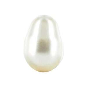   5821 11mm Pear Pearl CREAM Crystal Beads (12)