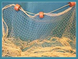 10 x 7 Fishing Net, Floats, Rope, Crab, StarFish Shells  