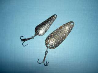ANTIQUE SILVER FISHING LURES W/ HOOKS  