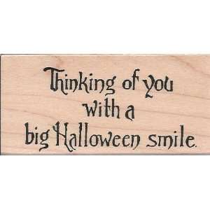  Big Halloween Smile Wood Mounted Rubber Stamp (D8156 