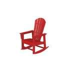   Venice Beach Outdoor Patio Adirondack Rocking Chair   Candy Apple Red