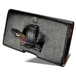 Black Leather Pouch Flip Case Cover for Samsung Galaxy Note GT N7000 