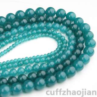 Quartzite Loose Gemstone Beads  strand peacock blue 15 