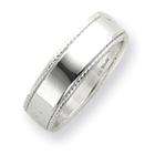goldia Sterling Silver 6mm Design Edge Band ring