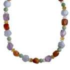   Pollack Sterling Silver Spring Bright Gemstones 17 Beaded Necklace