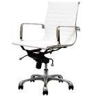 Lexington Modern Malibu Mid Back Office Chair in White Vinyl