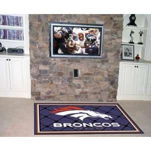  Denver Broncos NFL Merchandise   Area Rug 5 X 8