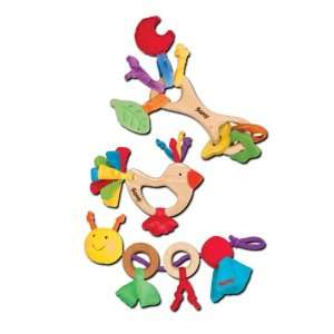  Sassy Earth Brights 3 pc Wooden Toy Gift Set Baby