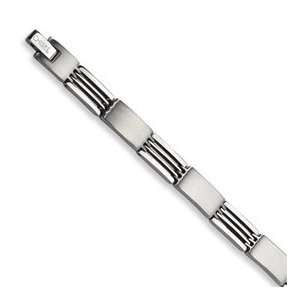  Stainless Steel and Polished Bracelet SRB139 8.5 Jewelry