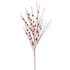 VCO Club Pack of 12 Decorative Ruby Red Sparkle Berry Christmas 