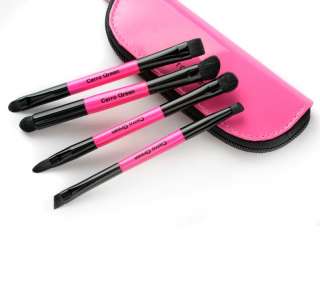 New Pink Make Up 4 Piece Double Smugde Brow Smoky Angle Brush Mini 