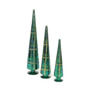   Glass Glittered Table Top Christmas Trees 14   22 