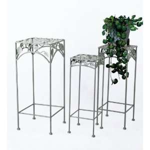  3Pc Sq. Leaf Plant Stands