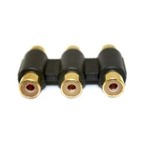   Rca 3 Triple to Rgb Coupler Adapter Connector Av Cable Electronics