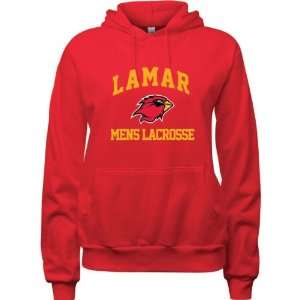  Lamar Cardinals Red Womens Mens Lacrosse Arch Hooded 