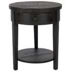Safavieh American Home Collection Dunwich Black One Drawer Round Side 