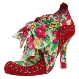 Irregular Choice Abigails Party Red Multi New Womens Boots Shoes 