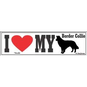  Bumper Sticker I Love My Border Collie 