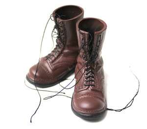 366R 1/6 Scale Action Figure Footwear   Brown Boots(Lace Up)  