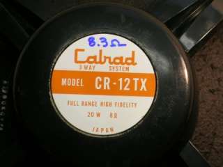 one Calrad 3 way 12 Full Range speaker CR 12TX  