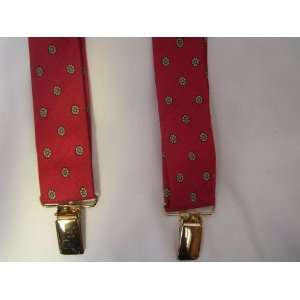  Suspenders Christmas Red ; Mens Clothing 