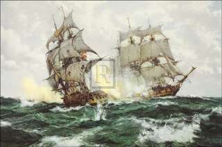 MONTAGUE DAWSON Days of Adventure naval battle PRINT  