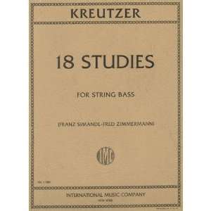  Kreutzer, Rodolphe 18 Studies Bass solo   by Franz Simandl 