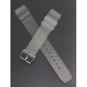  White Silicon Rubber Watch Band 18mm (Water Resistant 
