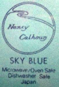 NANCY CALHOUN China SOLID COLOR sky blue SOUP BOWL  
