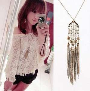Retro Style Classical Bead Tassel Sweater Necklace HOT!!  