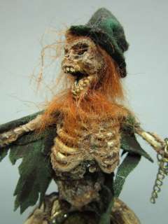 OOAK DEAD LEPRECHAUN movie prop SIDESHOW GAFF mummified male fairy 