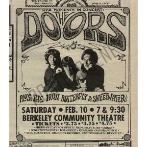  The Doors Berkeley 1968 Original Concert Ad