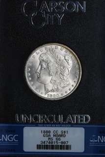 1880 CC US Morgan Silver Dollar $1   GSA Hoard   NGC MS66  