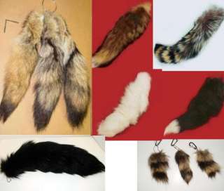 Genuine Tails,Red Fox,Silver Fox,Black Fox,Arctic Fox,Coyote,Raccoon 