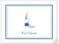 Blue Sailboat~Personalized Note or Thank You Cards~NEW  