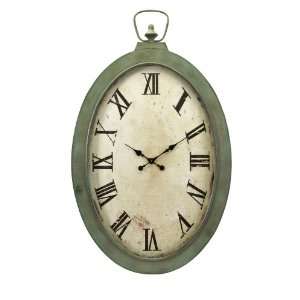  41 Grand Green Decorative Iron Wall Clock: Home & Kitchen